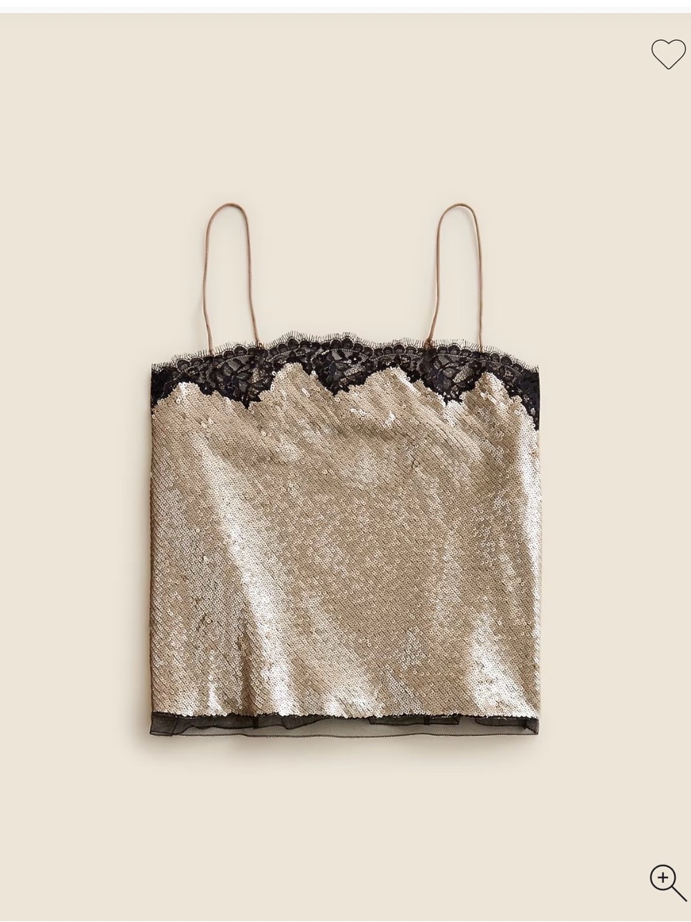 J. Crew sequin and lace top plus 3X